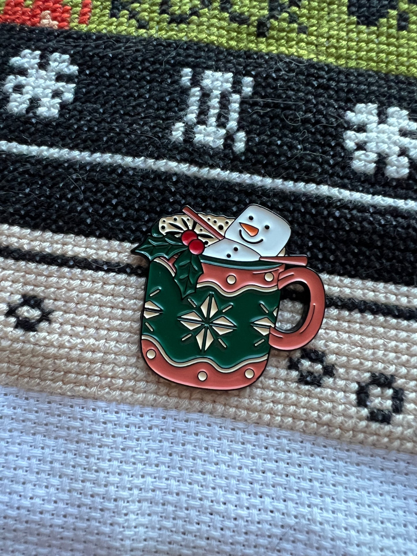 Christmas Snowman magnetic needle minder