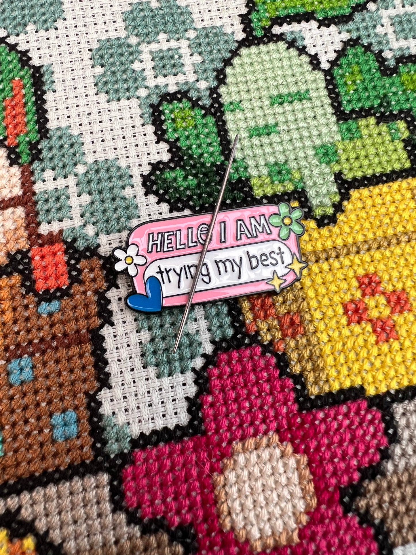 Trying My Best magnetic needle minder