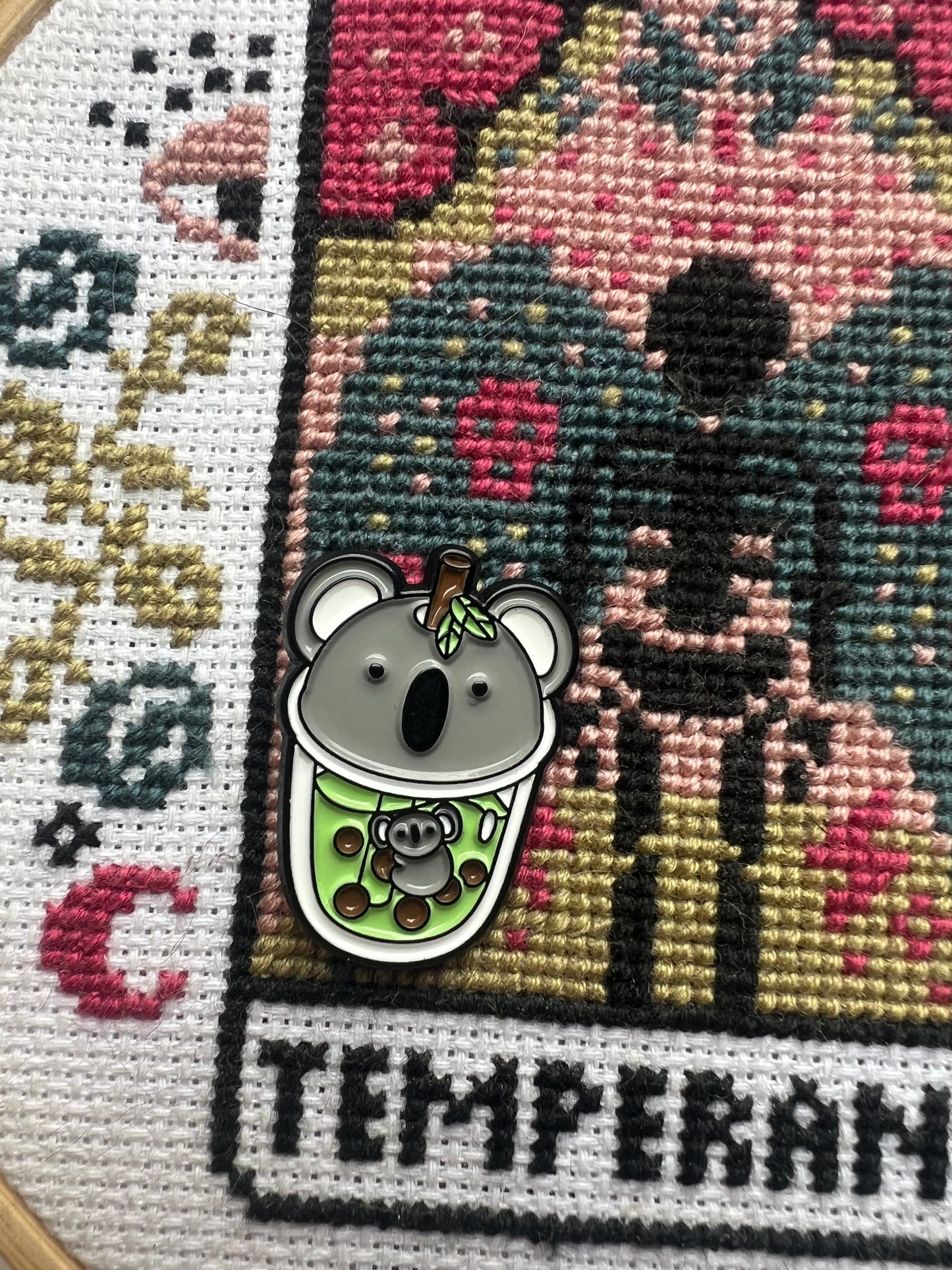 Koala bubble tea magnetic needle minder