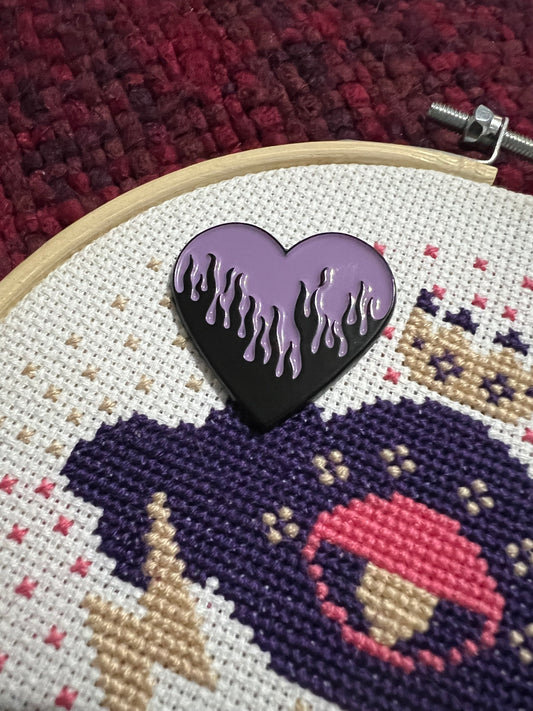 Flaming Heart magnetic needle minder