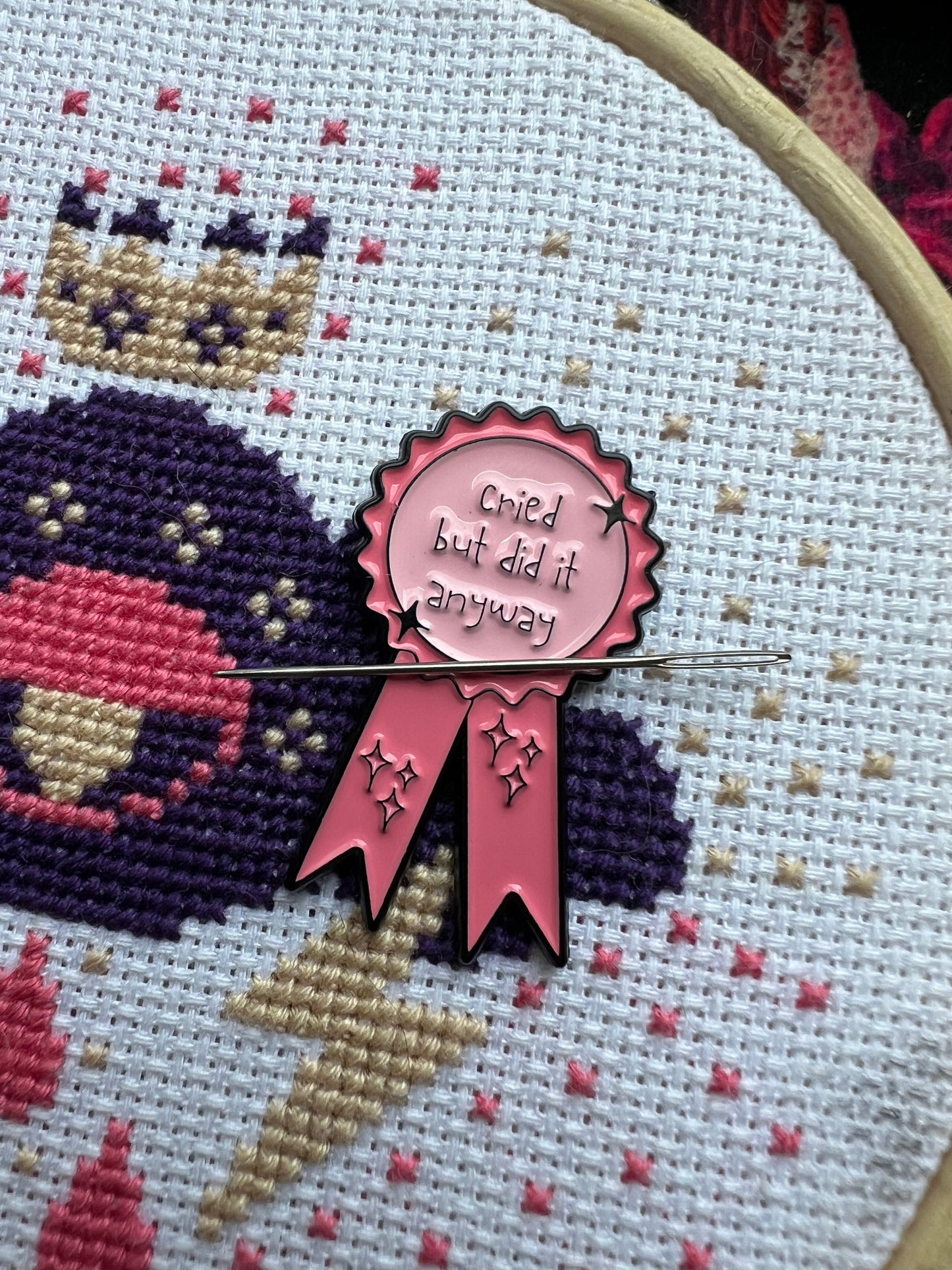 Cried But Did It Anyway magnetic needle minder