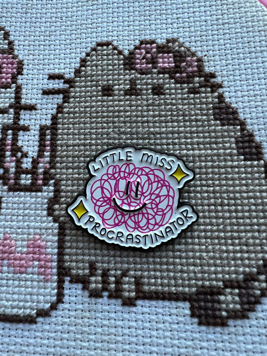 Little Miss Procrastinator magnetic needle minder