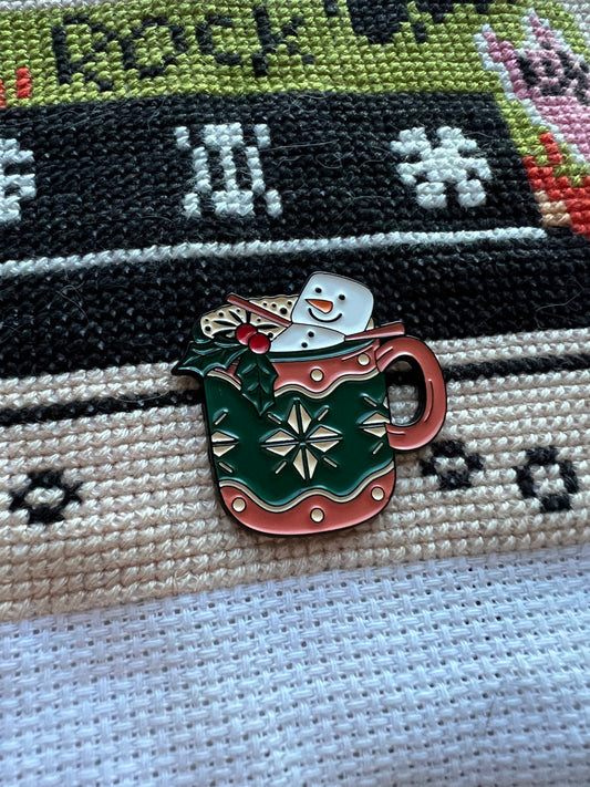 Christmas Snowman magnetic needle minder