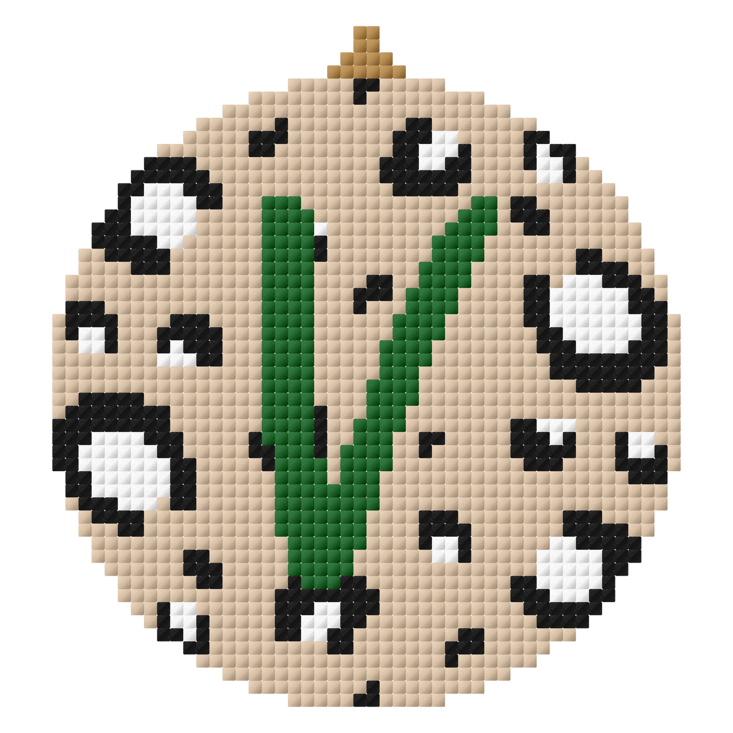 Personalised initial bauble cross stitch pattern - green